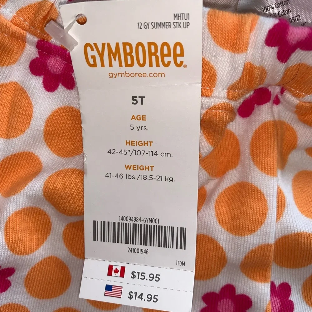 New W/Tags Gymboree Floral Shorts Girls 5T
